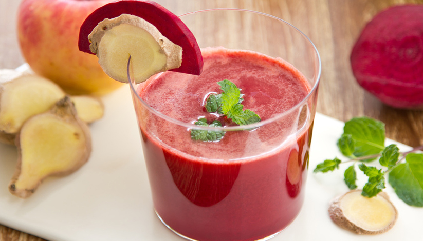 Beetroot ,Apple and Ginger smoothie