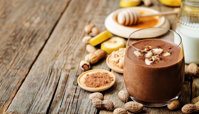 SMOOTHIE LAIT DE RIZ, BANANE, CACAO CRU