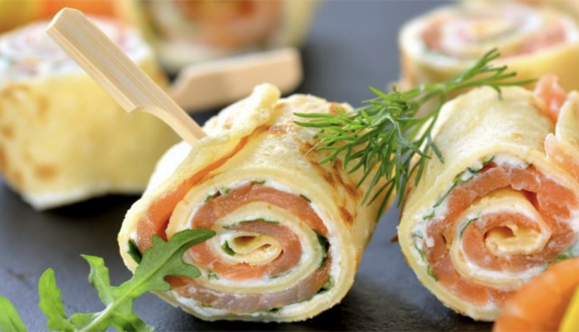 Wrap au saumon, chèvre frais & roquette !