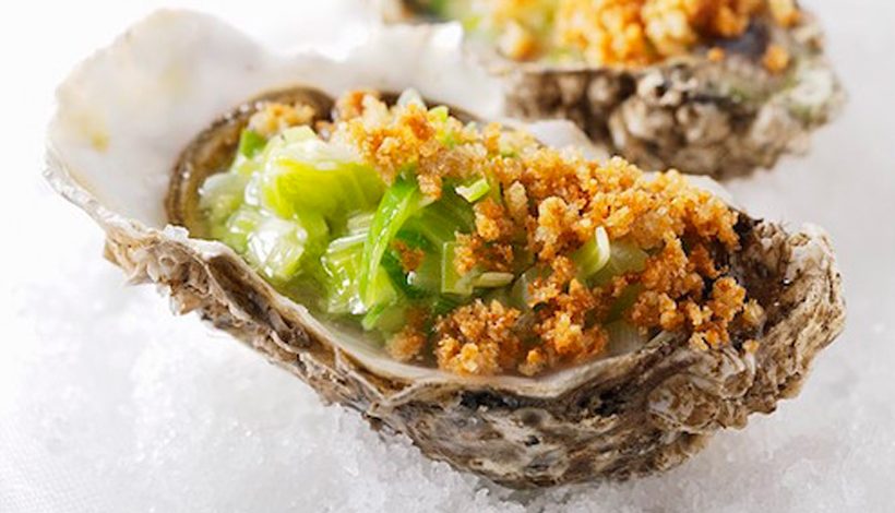 Huîtres cuites au four