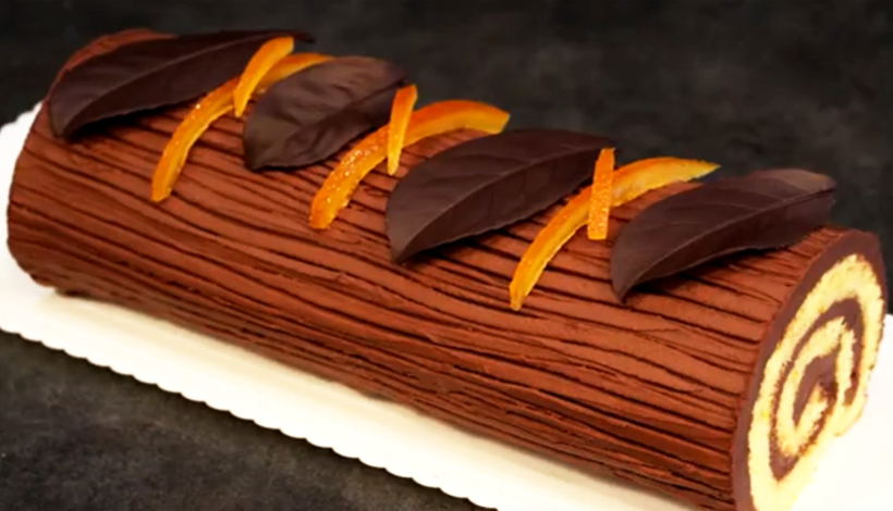 Bûche de Noël roulée