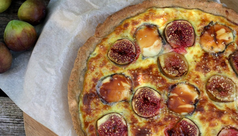 Pizza blanche aux figues